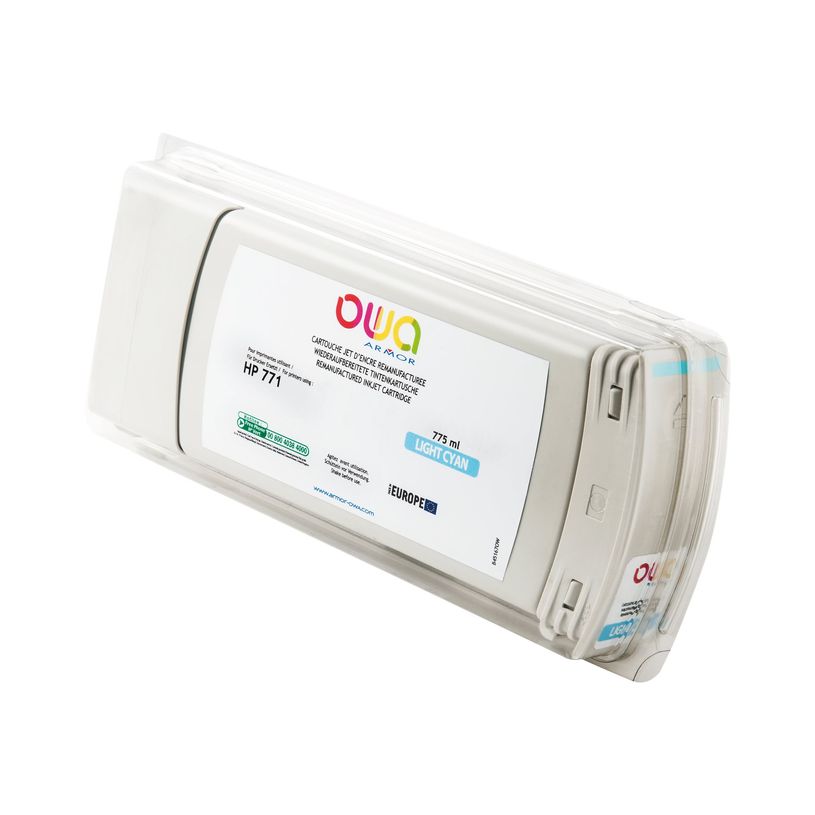3112539350611-HP 771C - remanufacturé OWA B45167OW - cyan clair - cartouche d'encre-P_79423576_1-0