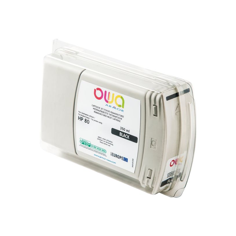 3112539351045-HP 80 - remanufacturé OWA B45181OW- noir - cartouche d'encre-P_79423606_1-0