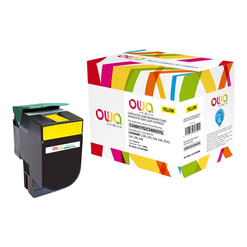 3112539603991-Cartouche laser remanufacturée Lexmark C540H - jaune - Owa-P_79423641_1-0