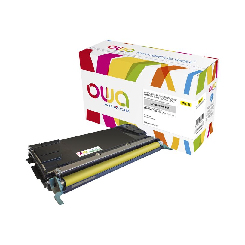 3112539626747-Cartouche laser remanufacturée Lexmark C734A1YG - jaune - Owa-P_79423688_1-0