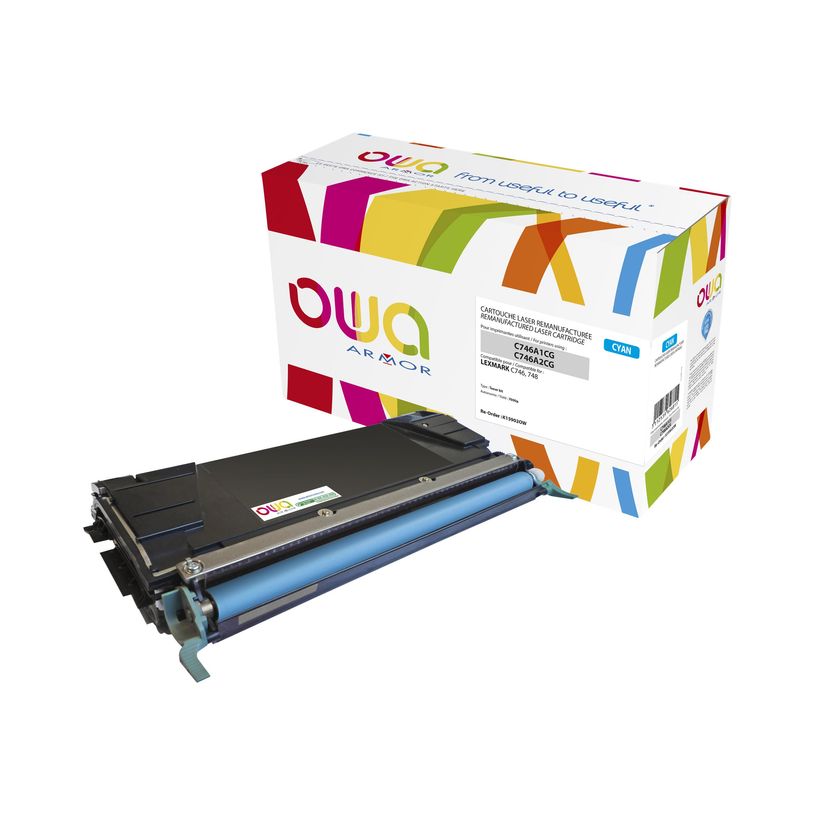 3112539626815-Cartouche laser remanufacturée Lexmark C746A1CG - cyan - Owa-P_79423689_1-0