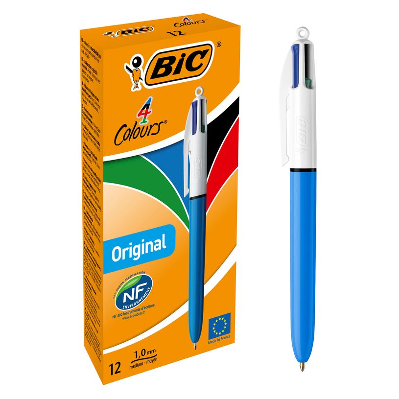 3086123233829-BIC 4 Couleurs - 12 Stylos à bille 4 couleurs - 1 mm-P_79423778_1-0