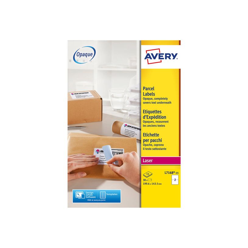 5014702086687-Avery - 30 Étiquettes blanches - 199,6 x 143,5mm - Impression Laser -P_79423789_1-0