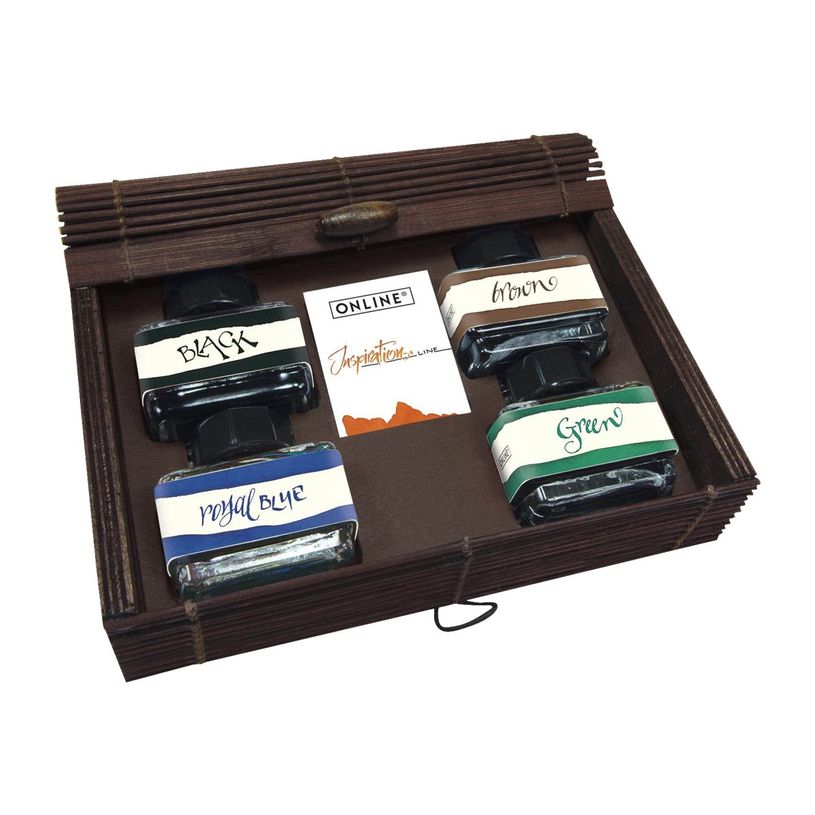 4014421171245-Online Colour Inspiration Classic - Pack de 4 flacons d'encre - noir, vert, brun, bleu roi-P_79424682_2-0