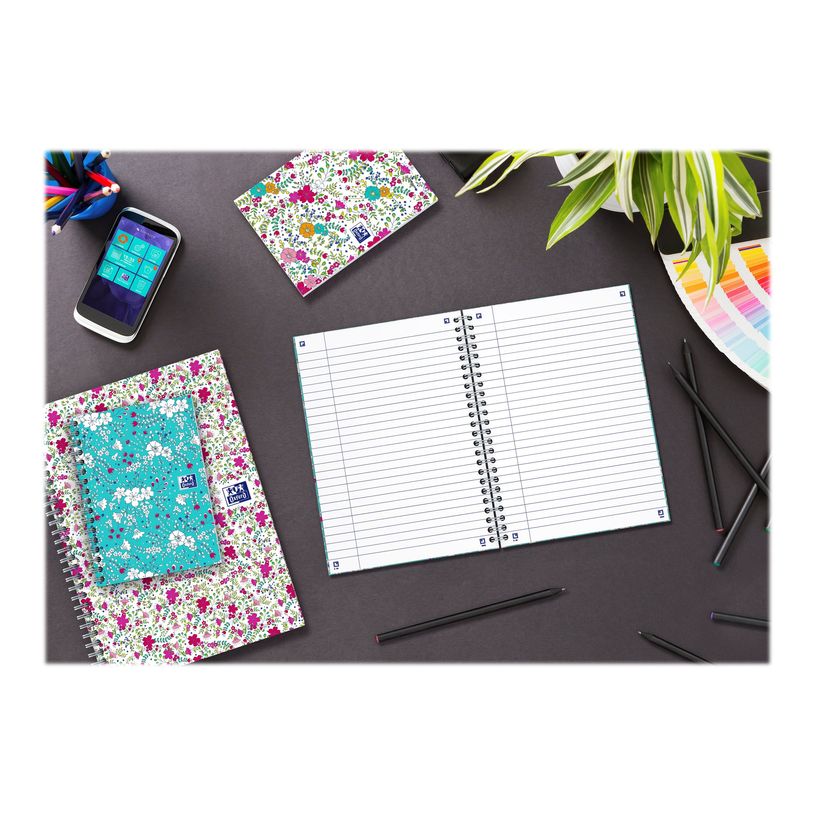 3020120113357-Oxford Floral - Carnet de notes à spirale - A5 - 120 pages - ligné-P_79424842_11-10