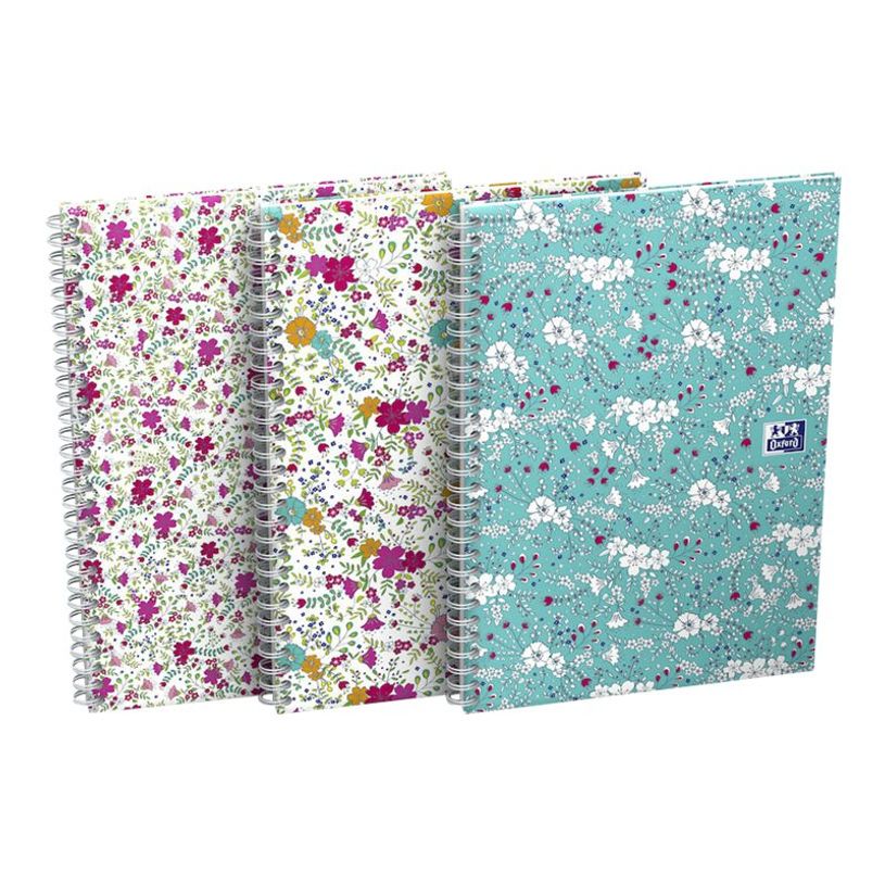 3020120113449-Oxford Floral - Carnet de notes à spirale - B5 - 120 pages - ligné-P_79424844_10-8