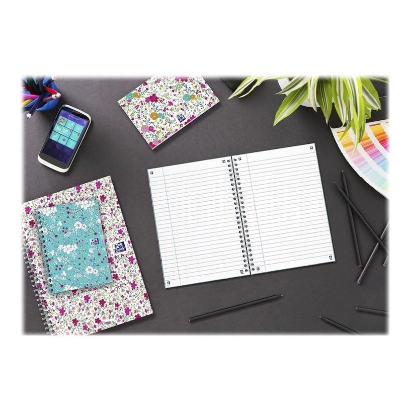 3020120113449-Oxford Floral - Carnet de notes à spirale - B5 - 120 pages - ligné-P_79424844_14-13