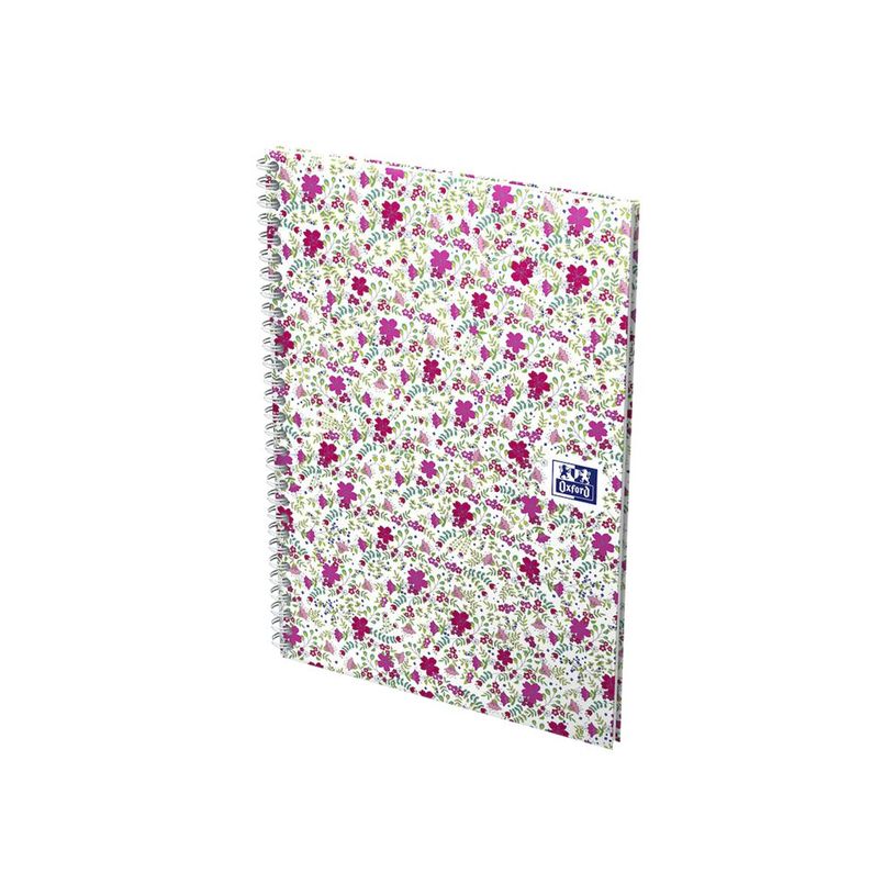 3020120113449-Oxford Floral - Carnet de notes à spirale - B5 - 120 pages - ligné-P_79424844_6-4