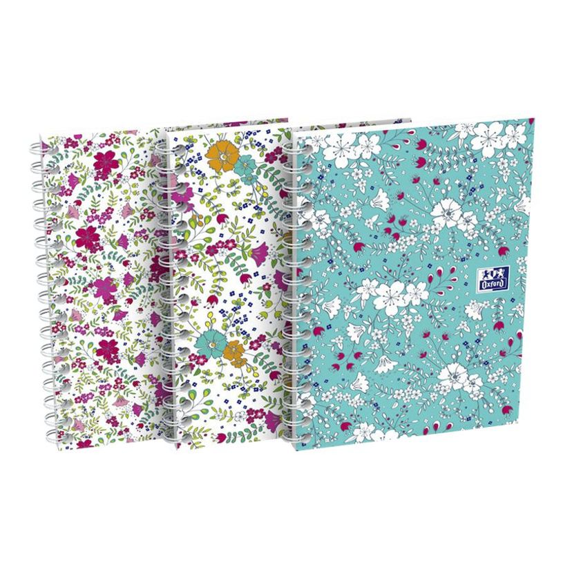 3020120113494-Oxford Floral - Carnet de notes à spirale - A6 - 100 pages - petits carreaux-P_79424845_7-6
