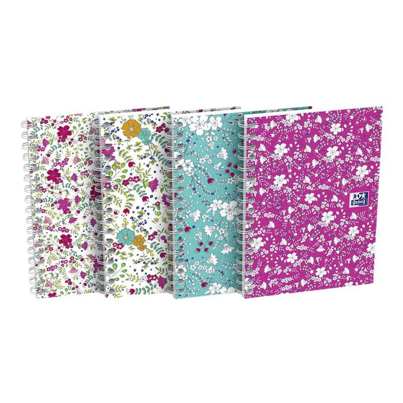 3020120113494-Oxford Floral - Carnet de notes à spirale - A6 - 100 pages - petits carreaux-P_79424845_8-7