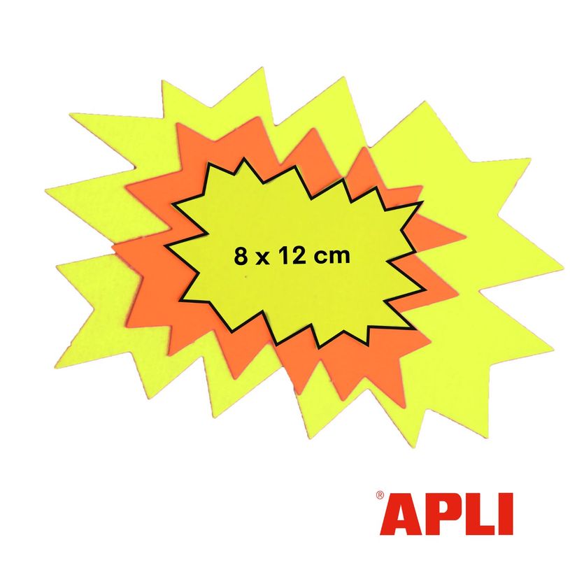 3270241004038-Apli Agipa - 50 éclatés fluo - jaune/orange - 8 x 12 cm--3