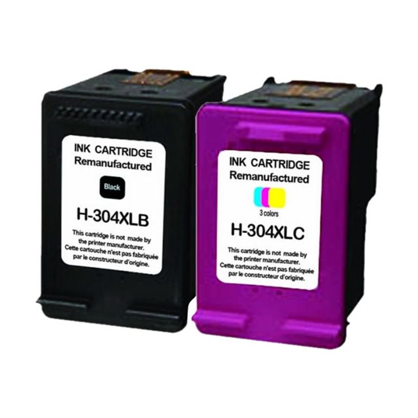 3584770903572-Cartouche remanufacturée HP 304XL - pack de 2 - noir, cyan, magenta, jaune - Uprint-P_79424968_1-0