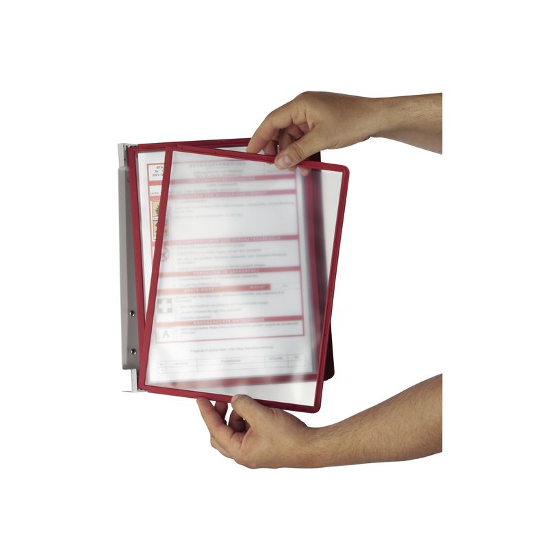 4005546506487-Durable Vario - Support mural métallique avec 5 pochettes A4 - rouge-P_79425236_3-2