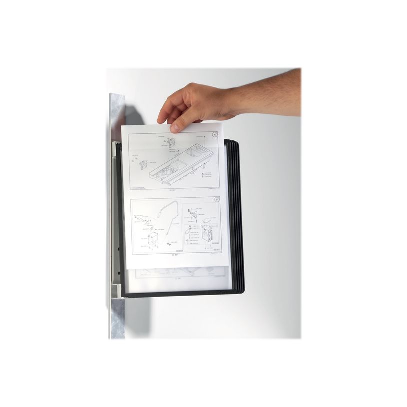 4005546506517-Durable Vario - Support mural magnétique avec 5 pochettes A4 - noir-P_79425239_2-1