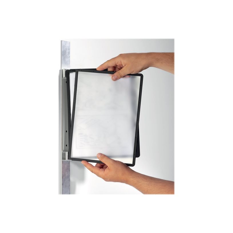 4005546506517-Durable Vario - Support mural magnétique avec 5 pochettes A4 - noir-P_79425239_5-4