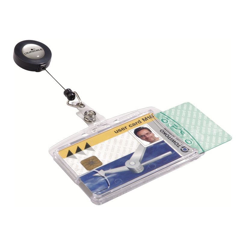 4005546802770-Durable - 10 Portes badge de nom avec enrouleur - 54 x 85 mm - 2 cartes-P_79425248_3-2