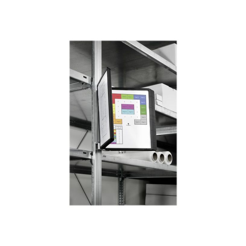 4005546981970-Durable Vario - Support mural magnétique avec 10 pochettes A4 - noir-P_79425273_3-2