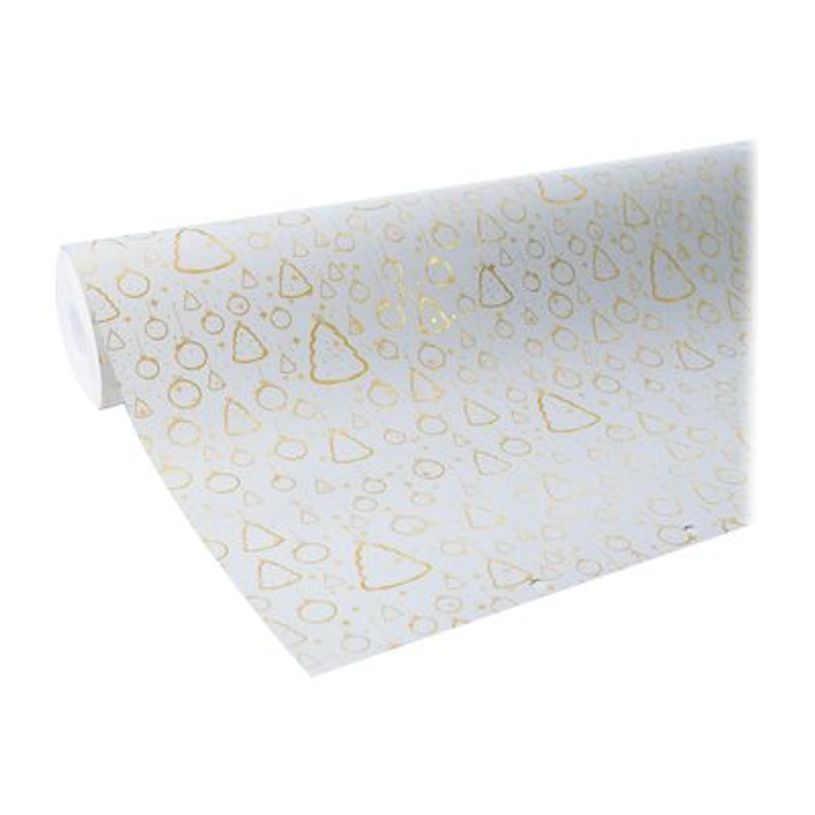 3329682117354-Clairefontaine Premium - Papier cadeau - 70 cm x 50 m - 80 g/m² - or fond blanc-P_79425377_1-0