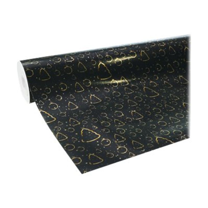 3329682117361-Clairefontaine Premium - Papier cadeau - 70 cm x 50 m - 80 g/m² - or fond noir-P_79425378_1-0