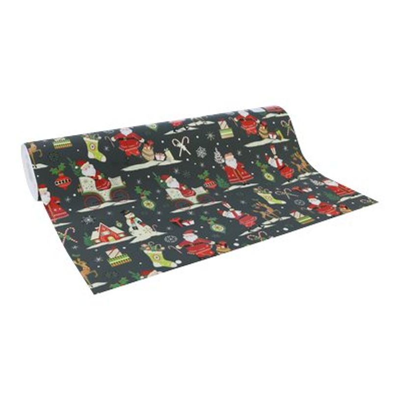 3329682117491-Clairefontaine Excellia - 1 Rouleau papier cadeau - Noël rennes et houx-P_79425388_1-0