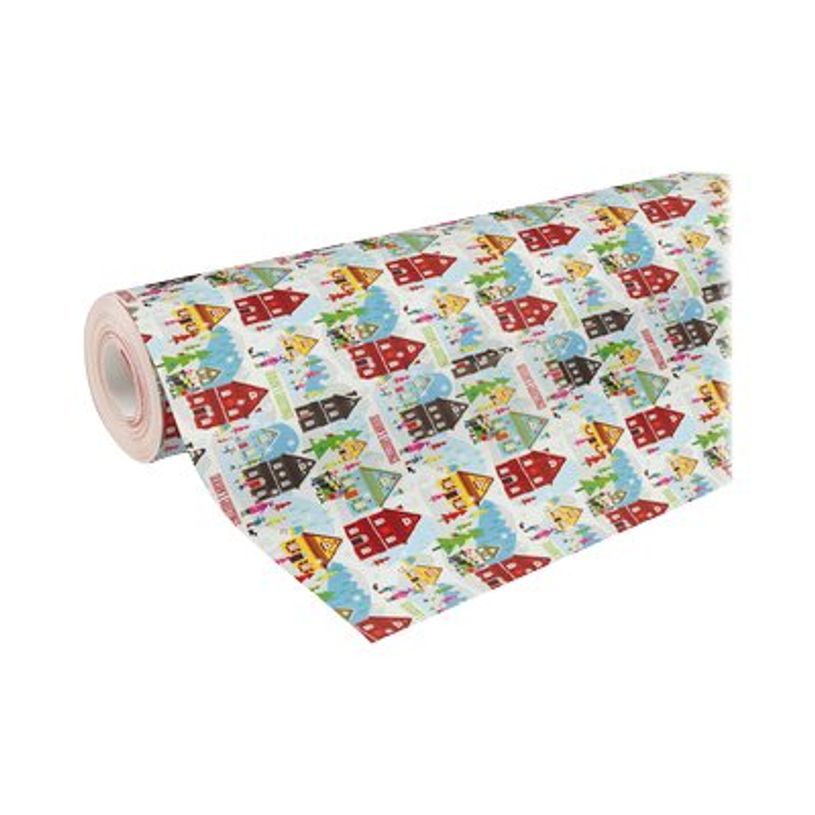 3329682117569-Clairefontaine Alliance - Papier cadeau - 70 cm x 50 m - 60 g/m² - motif village de Noël-P_79425392_1-0