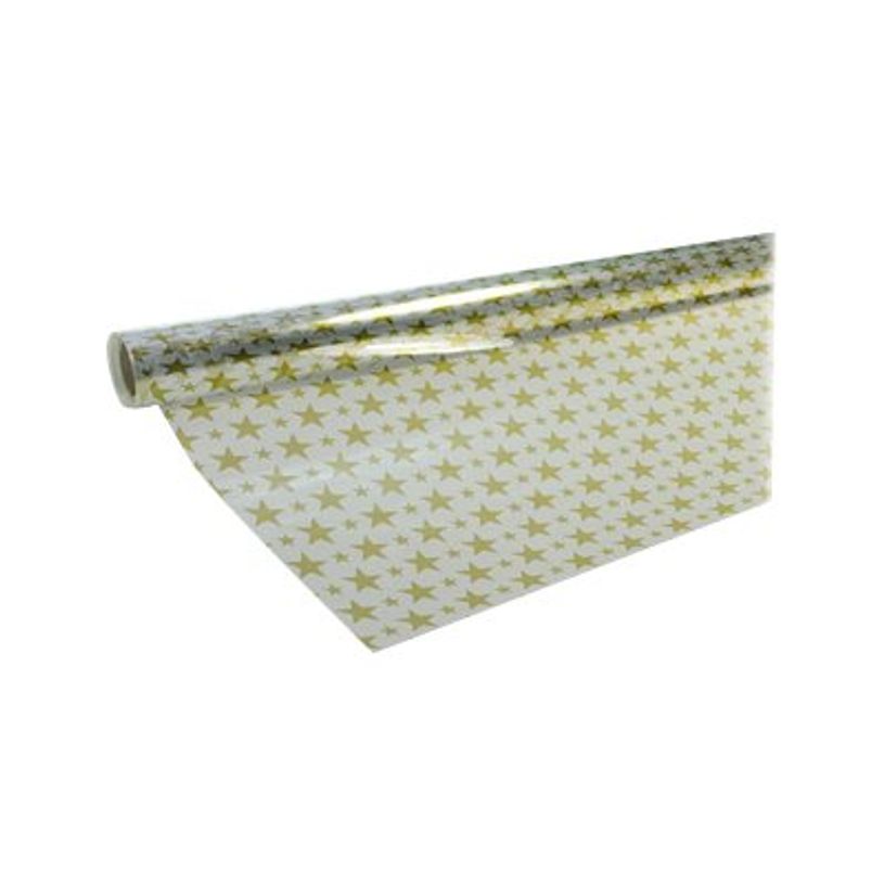 3329682117590-Clairefontaine - Papier cadeau - 70 cm x 50 m - motif étoiles dorées-P_79425394_1-0