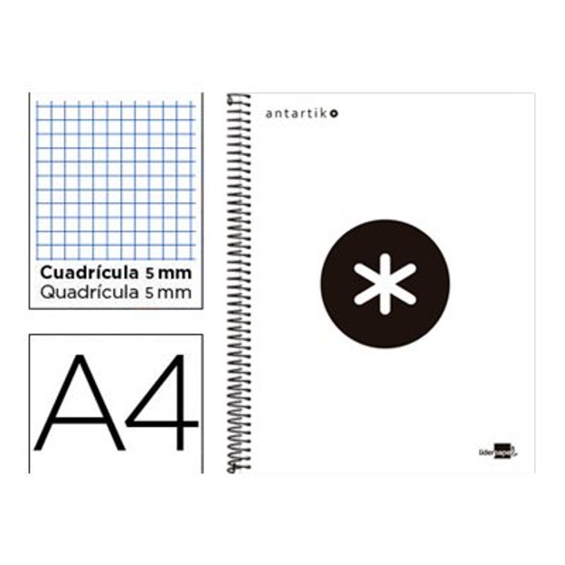 8423473745902-Antartik - Cahier à spirale A4 (21x29,7 cm) - 240 pages - petits carreaux (5x5 mm) - blanc-P_79425446_1-0