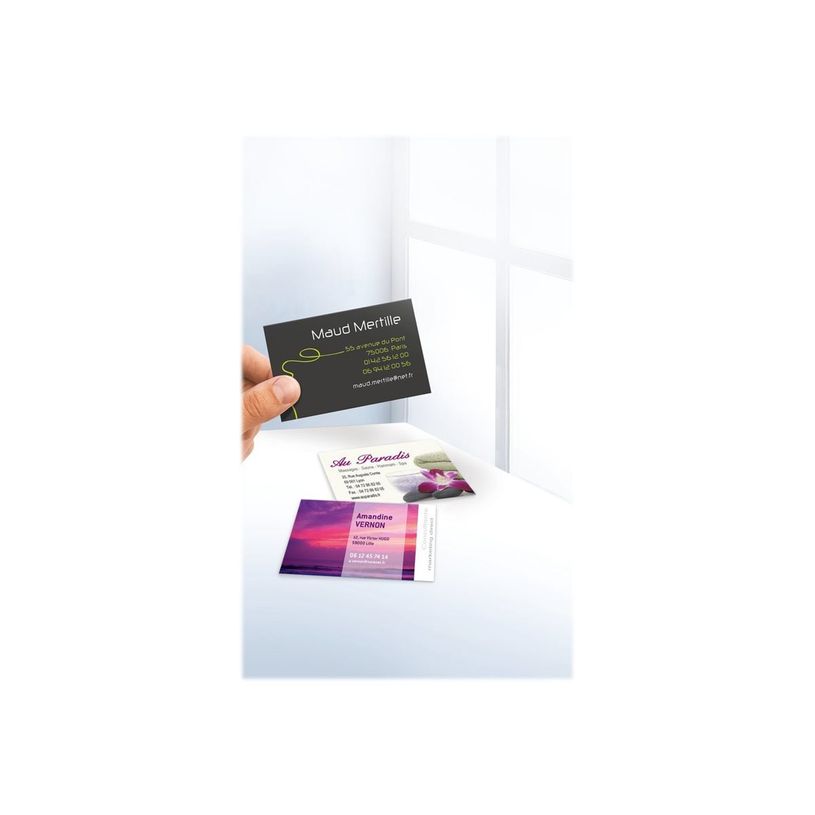 3266550120026-Avery - Papier pour 80 cartes de visite à bords lisses 85 x 54 mm - 260 g/m² - impression-P_79425512_2-2
