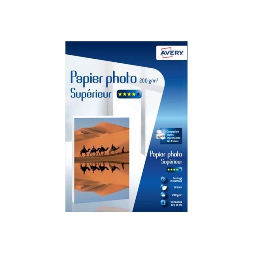 3266550173428-Avery - Papier Photo brillant - 10 x 15 cm - 200 g/m² - impression jet d'encre - 60 feuill-P_79425515_1-1