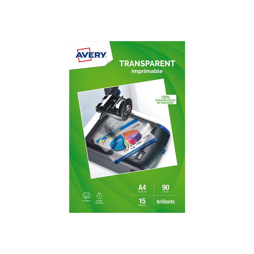 4004182025031-Avery - Films transparents pour rétroprojecteur - A4 - 15 feuilles - impression jet d'encr-P_79425517_1-2