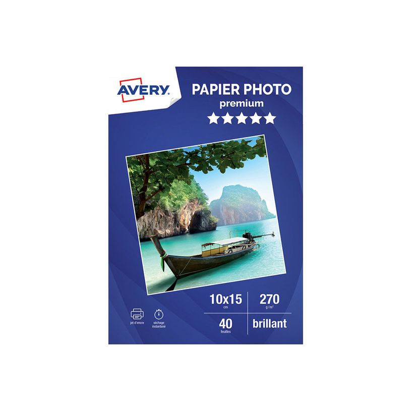 4004182067161-Avery - Papier Photo brillant - 10 x 15 cm - 270 g/m² - impression jet d'encre - 40 feuill-P_79425522_2-0