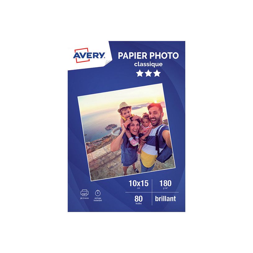 4004182067178-Avery - Papier Photo brillant - 10 x 15 cm - 180 g/m² - impression jet d'encre - 80 feuill-P_79425523_1-2