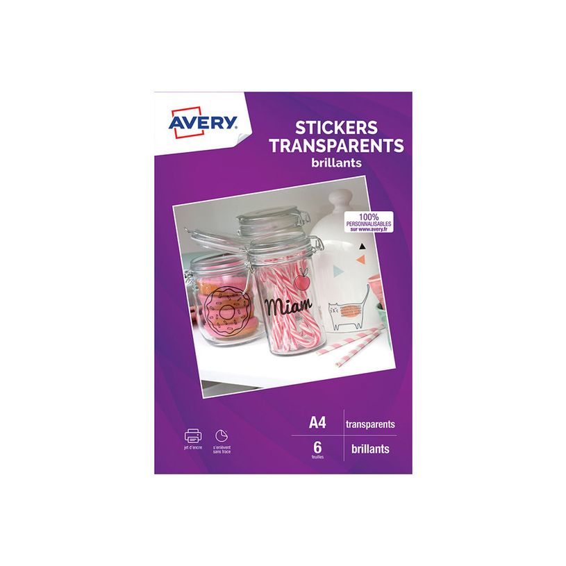 5014702033254-Avery - Stickers transparents A4 - 6 feuilles - impression jet d'encre-P_79425526_2-0