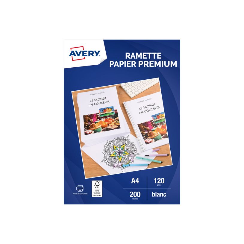 5014702033865-Avery - Papier blanc Premium -  A4 (210 x 297 mm) - 120 g/m² - Ramette de 200 feuilles-P_79425527_1-0
