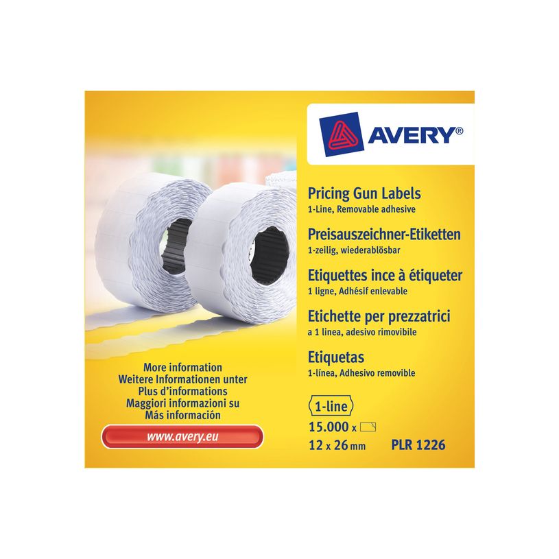 5014702023354-Avery - 10 rouleaux de 1500 étiquettes amovibles pour étiqueteuse 1 ligne - 26 x 12 mm - -P_79425547_1-0