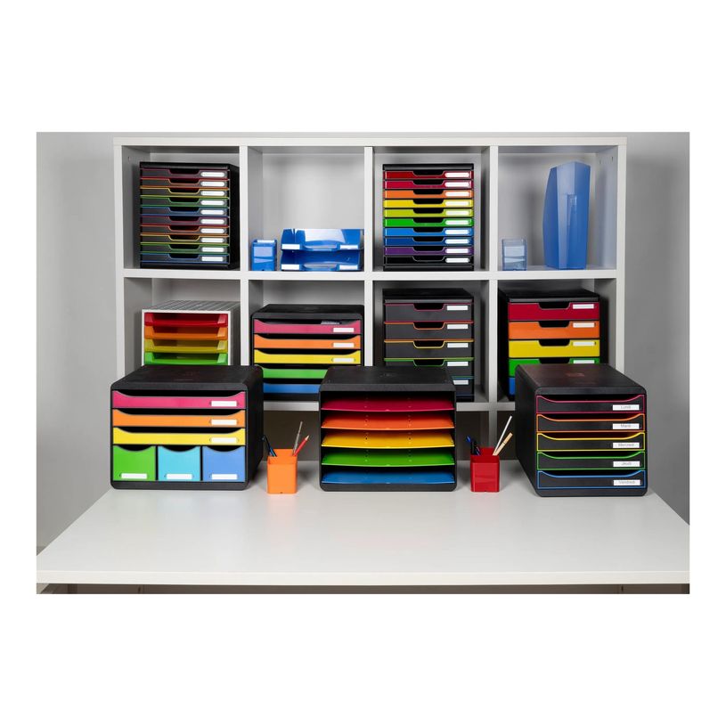 9002493424241-Exacompta BIG-BOX PLUS IDERAMA A+ - Armario de cajones - 5 cajones - negro, arlequín-P_79425574_6-5