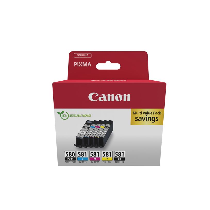 8714574679136-Canon CLI-581/PGI-580 - Pack de 5 - noir, noir photo, cyan, magenta, jaune - cartouche d'en-P_79425634_1-0