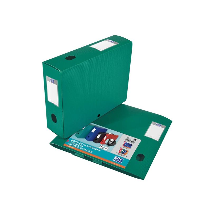 3045050357046-Oxford Memphis - Boîte de classement plastique - dos 80 mm - vert-P_79425819_2-1