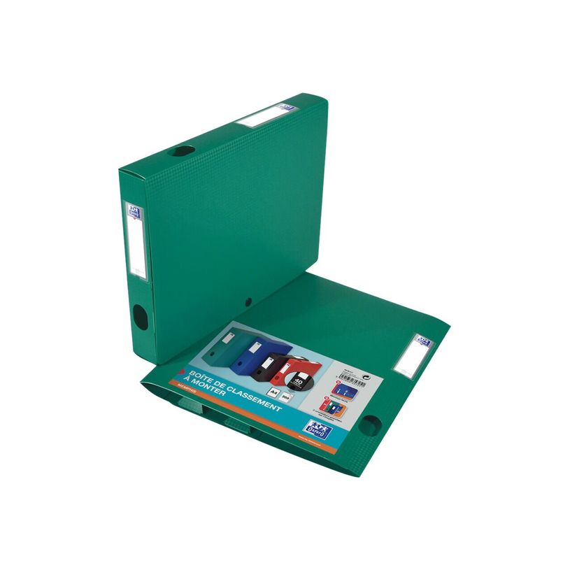 3045050357251-Oxford Memphis - Boîte de classement plastique - dos 40 mm - vert-P_79425826_2-1