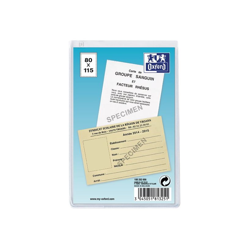 3045051813251-Etui simple Oxford - 8x11,5cm - PVC 20/100e - incolore-P_79425838_2-1