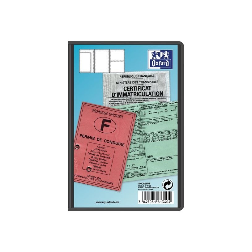 3045051813404-Etui multipapiers de voiture Oxford - 3 volets - PVC 30/100e - noir opaque-P_79425841_2-1
