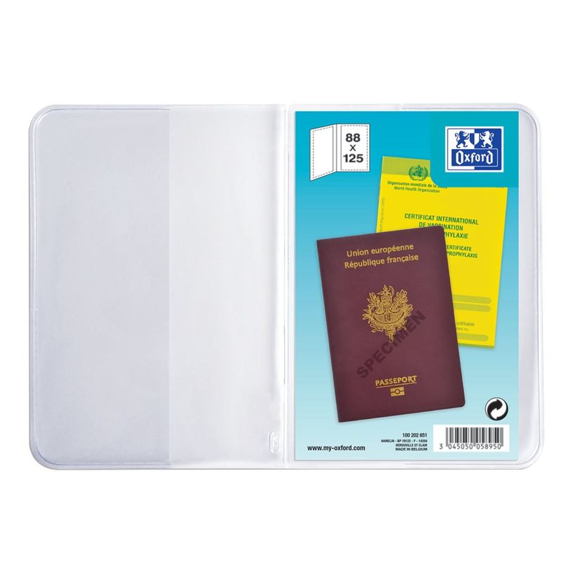 3045051813411-Etui pour passeport Oxford - 2 volets - PVC 20/100e - incolore-P_79425842_4-3
