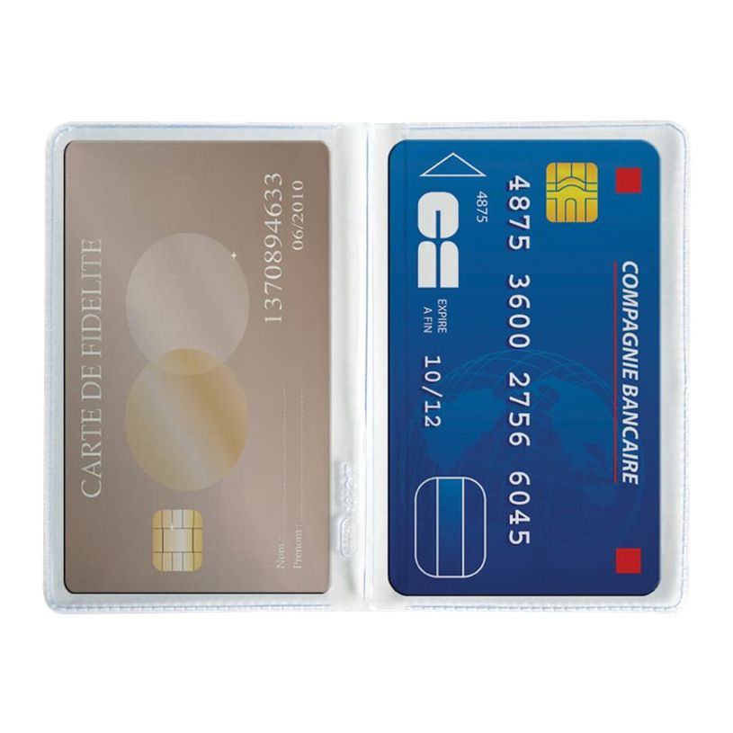 3045051813428-Etui Oxford pour 4 cartes 6,5 x 9,5cm - PVC 20/100e - incolore-P_79425843_2-1