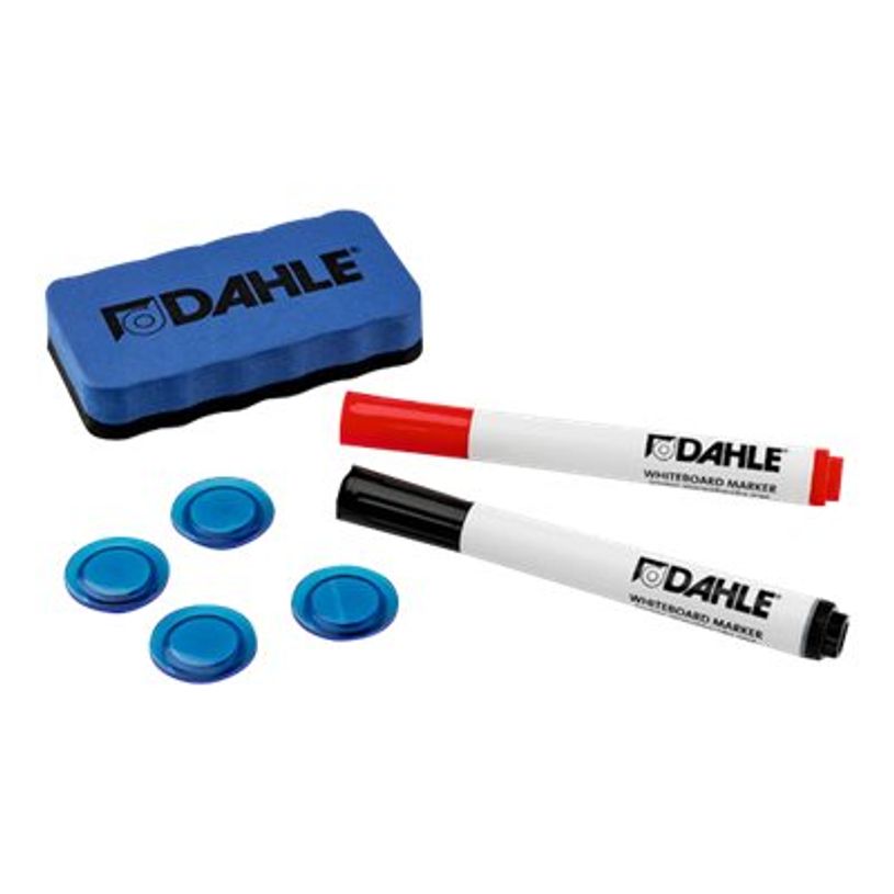 4009729062326-DAHLE - Kit d’effaçage comprenant 1 brosse magnétique + 4 aimants 30 mm + 2 marqueurs-P_79425968_1-0