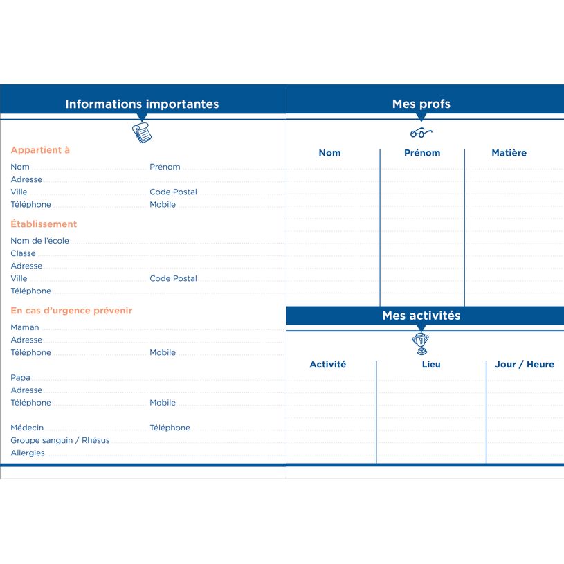 3371010402830-Quo Vadis - Cahier de textes - Français - Pac man - Journalier - 15x21 cm - Papier Clairefontaine blanc - Fabri--2