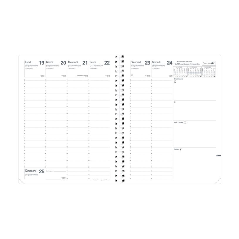 3371010319046-Agenda à spirale Club President - 1 semaine sur 2 pages - 21 x 27 cm - bleu roi - Quo Vadi-P_79426009_2-1