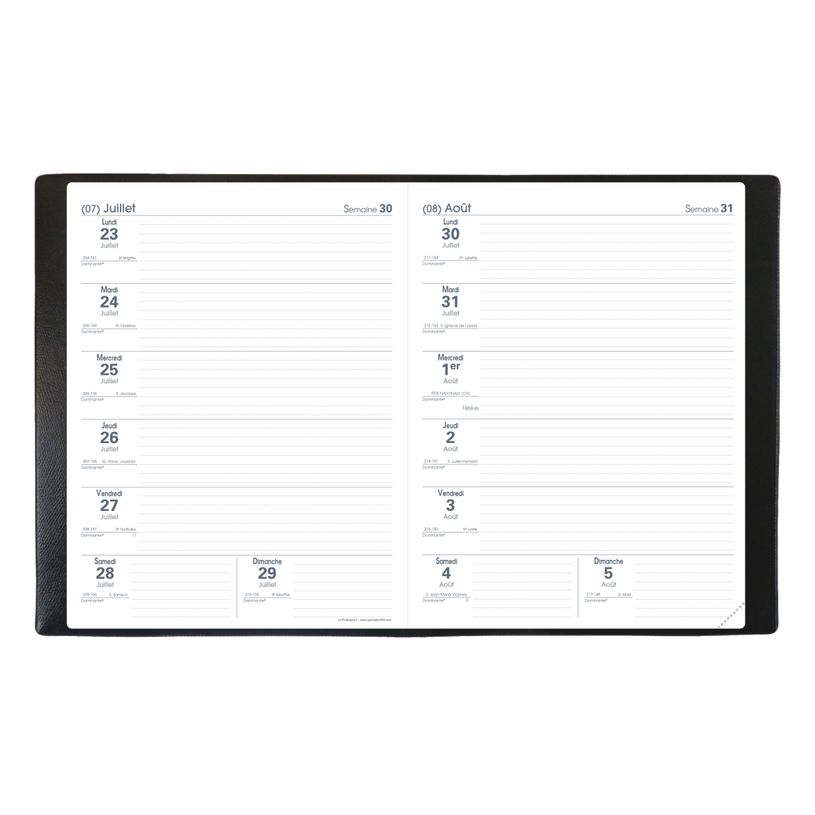 3371010389698-Agenda Club Le Professeur - 2 semaines sur 2 pages - 21 x 27 cm - violet - Quo Vadis-P_79426014_3-1