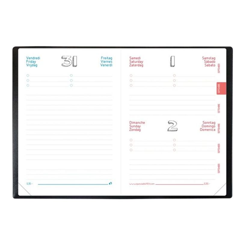3371010391073-Agenda Touch Noir 1 Jour par page 12X17cm Quo Vadis -P_79426015_1-2