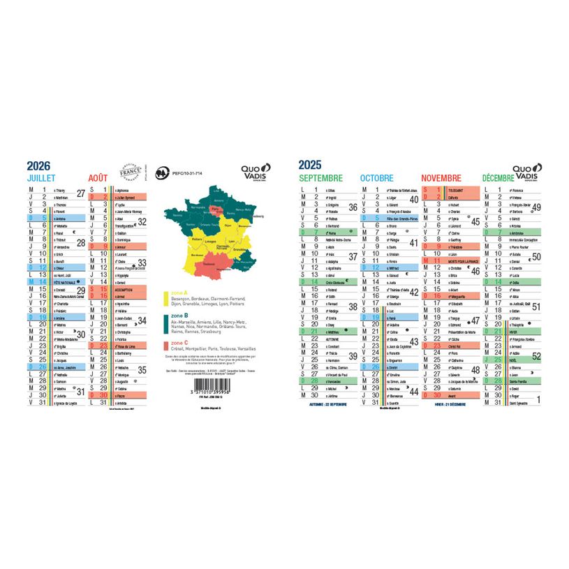 3371010395941-Calendrier Origami Septembre/Août - 36 x 18 cm - Quo Vadis-P_79426018_1-0