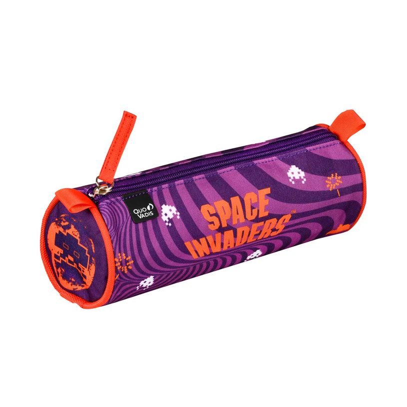 3371010402854-Trousse ronde Space Invaders - 1 compartiment - différents modèles disponibles - Quo Vadi-P_79426029_1-0